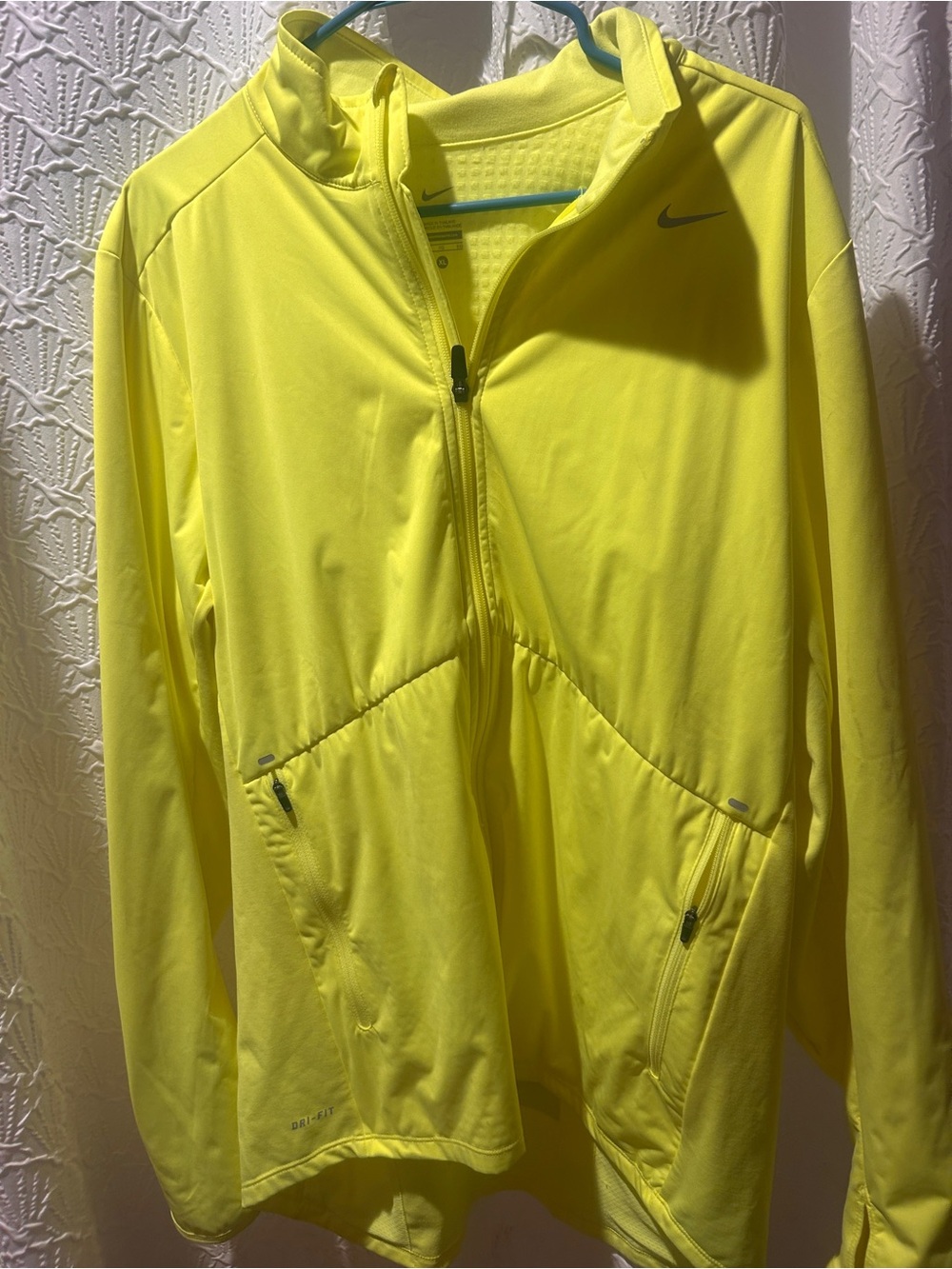 Nike Bright Yellow Full-Zip Athletic Jacket